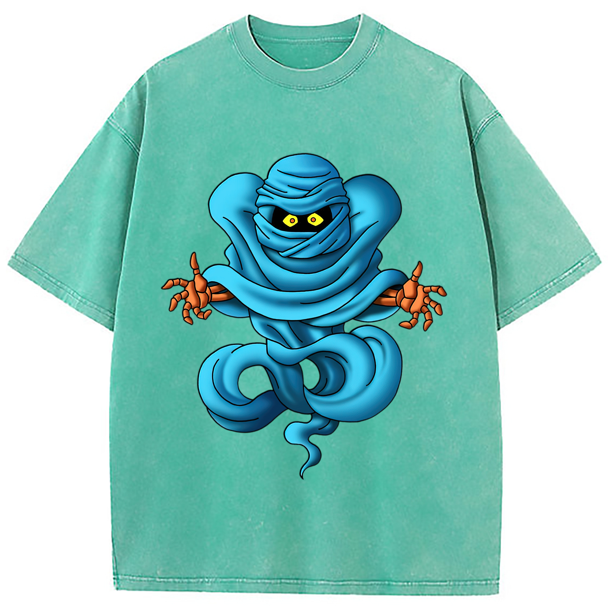 （画像用） ドラゴンクエスト Doragon Kuesuto Dragon Quest 綿100% ヴィンテージ風 半袖Tシャツ（フロントプリント）